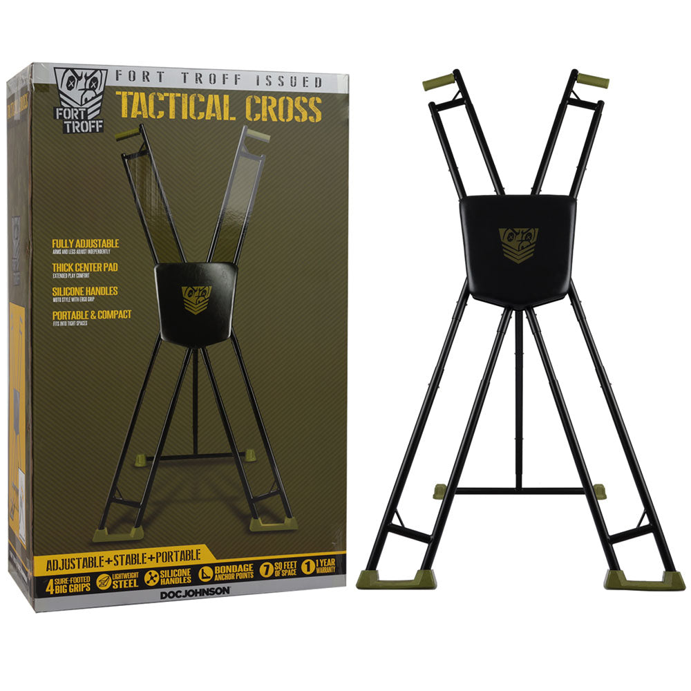 Fort Troff Tactical Cross, a freestanding steel bondage cross