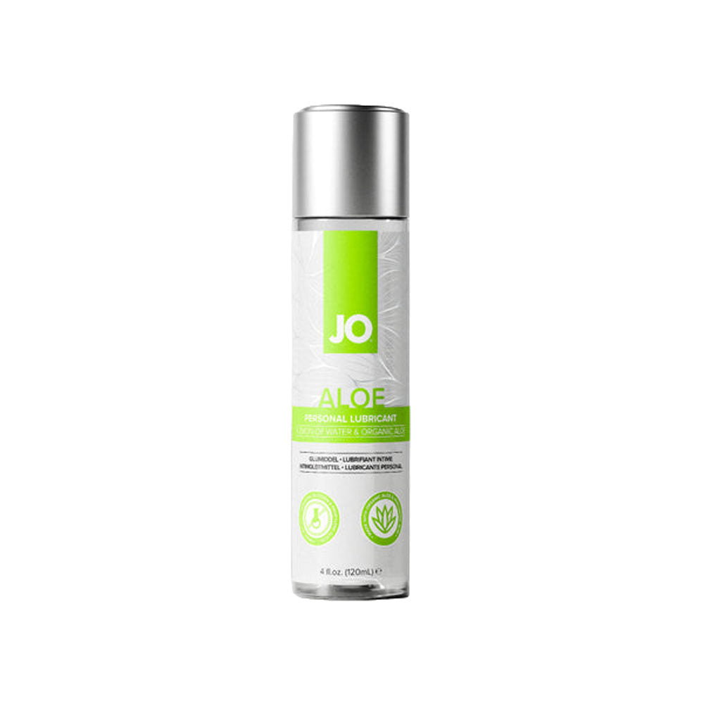 JO Aloe water-based lubricant bottle, a toy-safe everyday lube