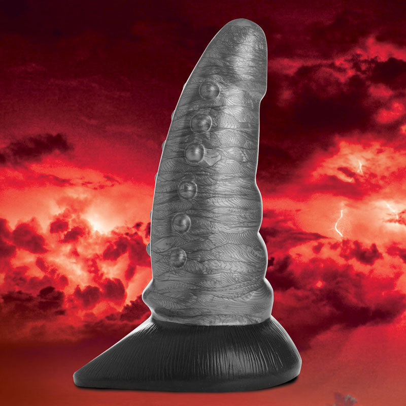 Creature Cocks Beastly Tapered Bumpy Silicone Dildo - Silver 21 cm Bumpy Dildo buy online Australia