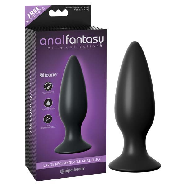 Anal Fantasy Elite rechargeable vibrating butt plug in black