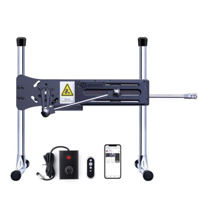 Floor-standing sex machine with remote and app control