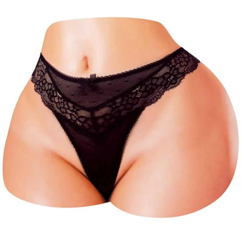 Lifesize torso masturbator with moulded hips and dual entry points