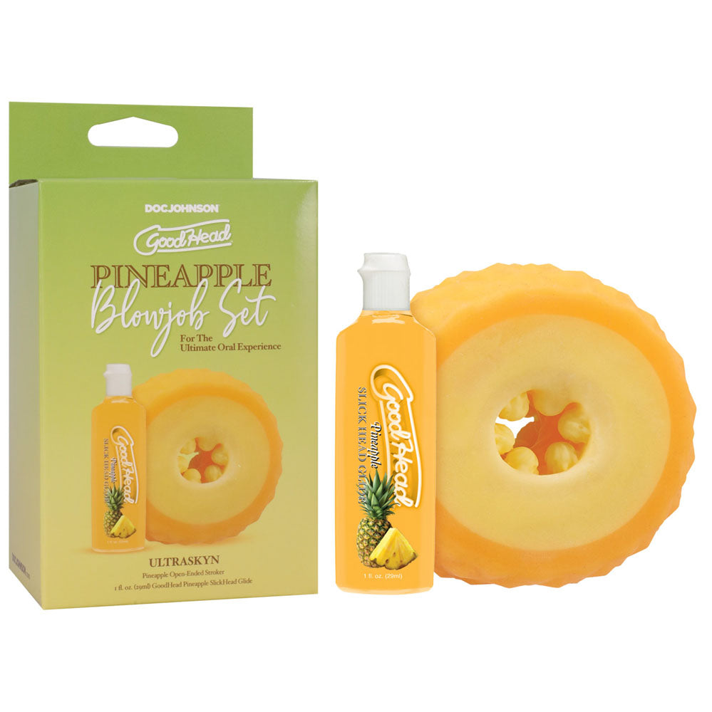 GoodHead Pineapple Blowjob Set - Pineapple Stroker with Pineapple Flavoured Lubricant 30 ml Bottle buy online Australia