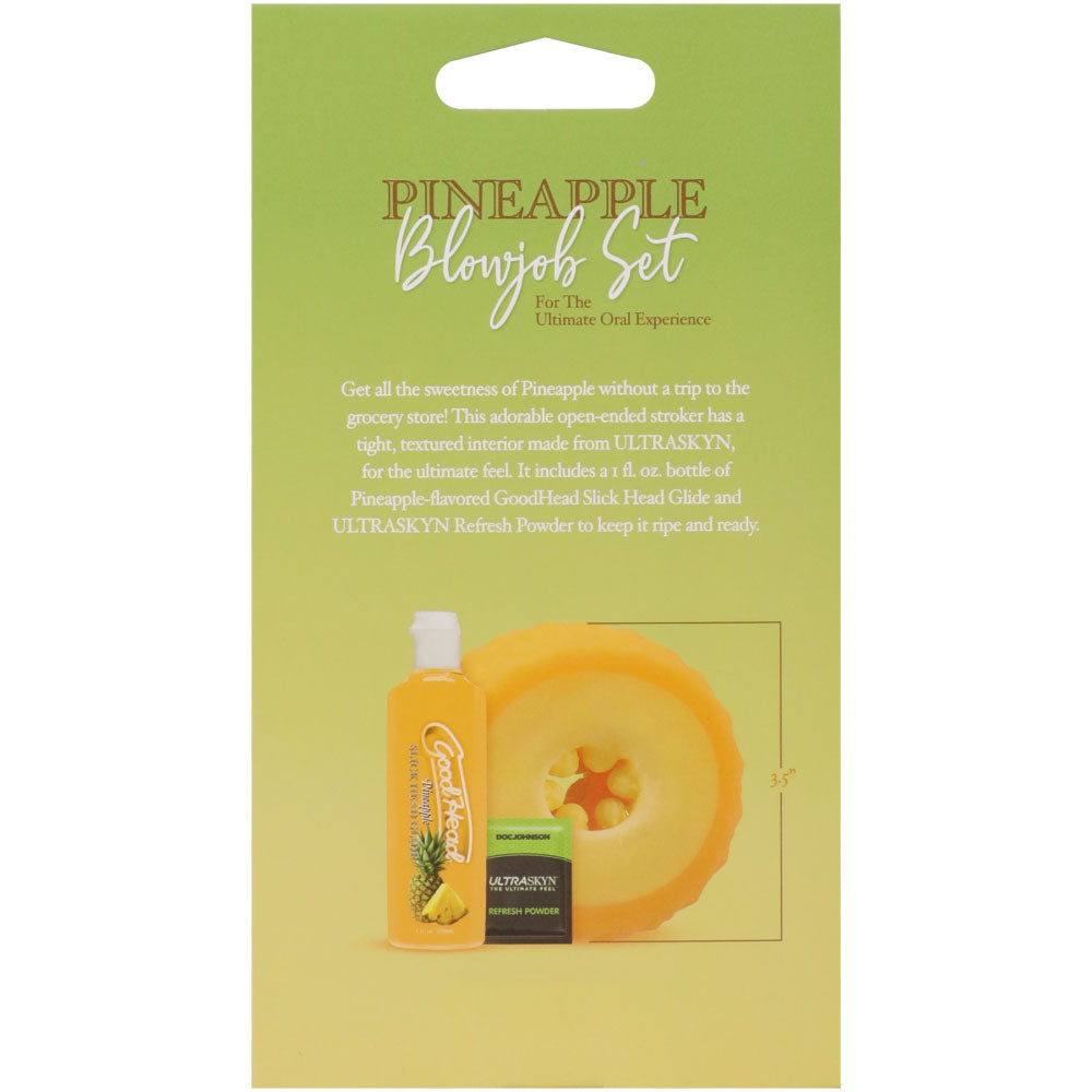 GoodHead Pineapple Blowjob Set - Pineapple Stroker with Pineapple Flavoured Lubricant 30 ml Bottle — view 6
