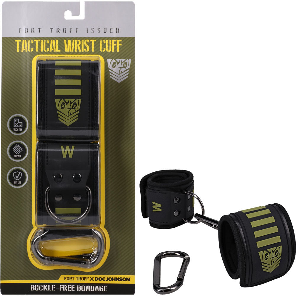 Fort Troff - Tactical Wrist Cuffs - Black/Green Restraints buy online Australia