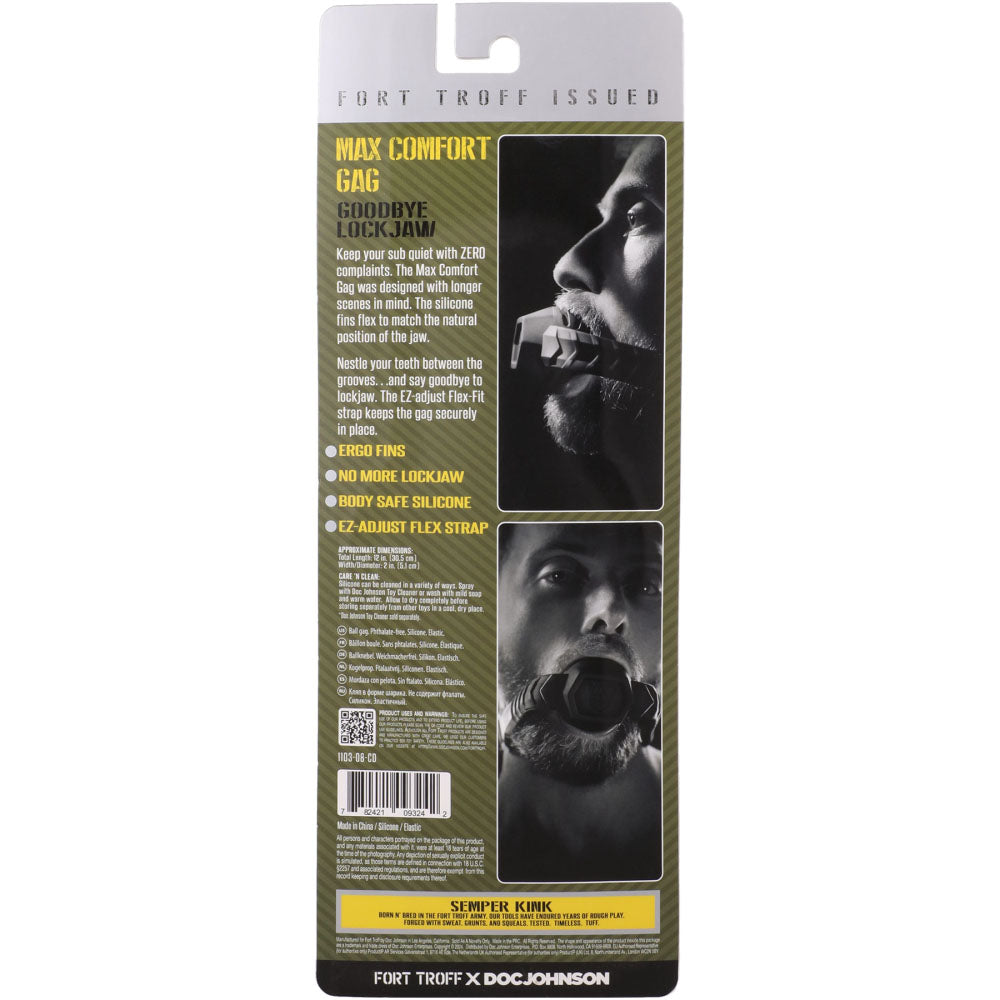 Fort Troff - Max Comfort Gag - Black Mouth Restraint