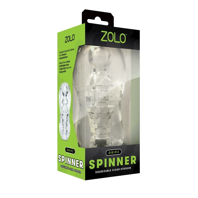 Zolo Gripz - Spinner - Clear Stroker Sleeve