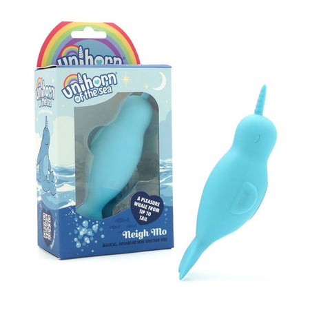 Unihorn of the Sea - Neigh Mo - The Narwhal - Blue USB Rechargeable Dual Motor Stimulator