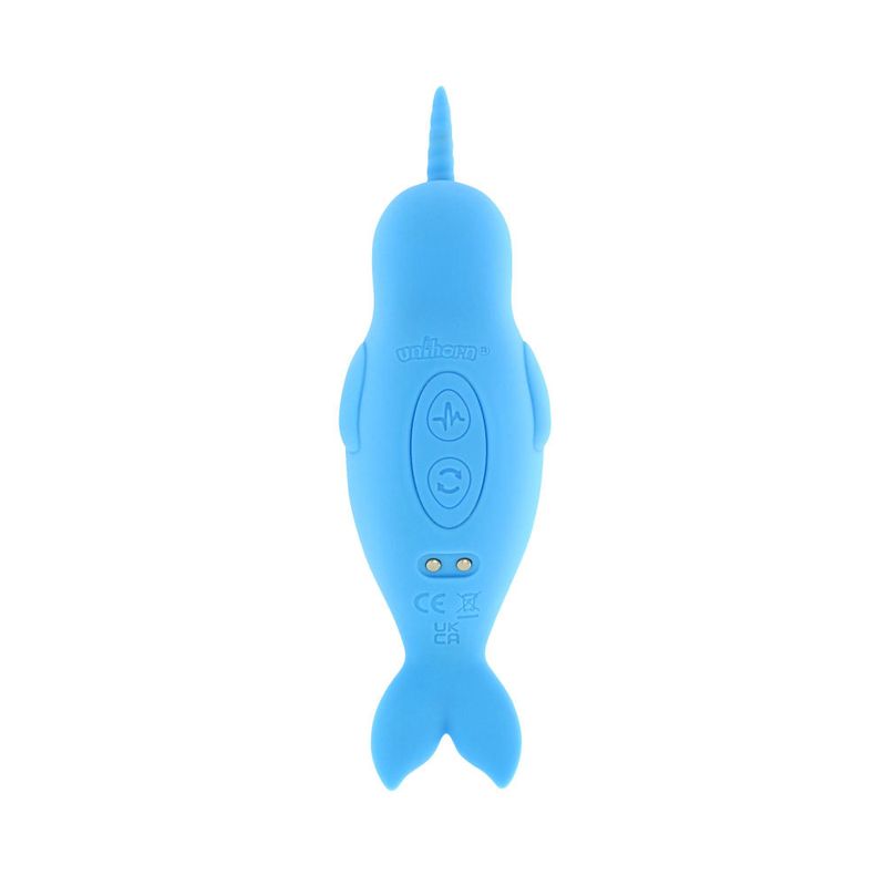 Unihorn of the Sea - Neigh Mo - The Narwhal - Blue USB Rechargeable Dual Motor Stimulator