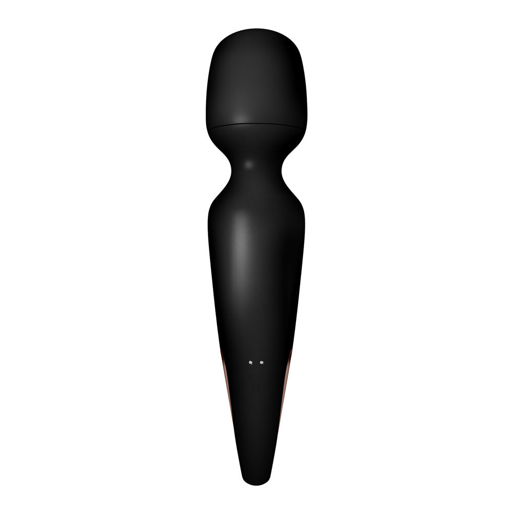 Satisfyer Wand-erland - Black - Black/Rose Gold USB Rechargeable Massage Wand — view 6