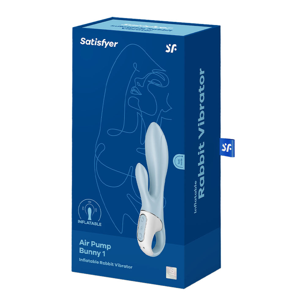 Satisfyer Air Pump Bunny 1 - Blue USB Rechargeable Inflatable Rabbit Vibrator — view 8