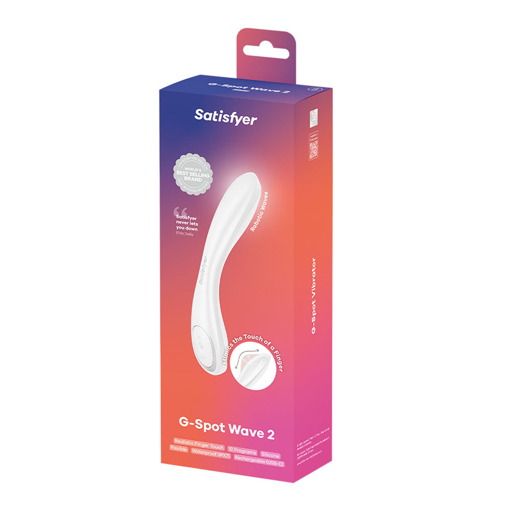Satisfyer G-Spot Wave 2 - White - White 23.6 cm Flicking Tip Vibrator