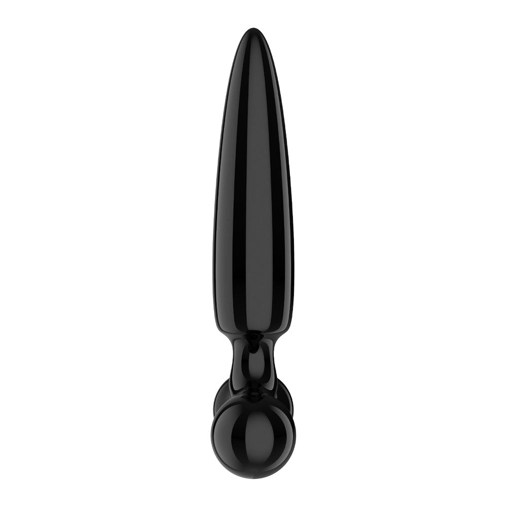 Satisfyer Triple Crystal 1 - Black - Black Glass 3-in-1 Butt Plug — view 6
