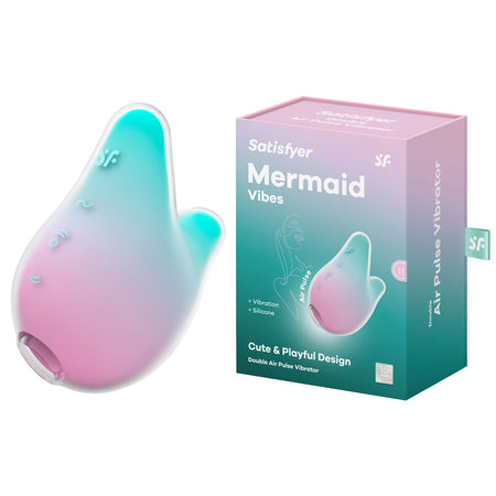 Satisfyer Mermaid Vibes - Mint/Pink - Mint/Pink Air Pulse Stimulator buy online Australia