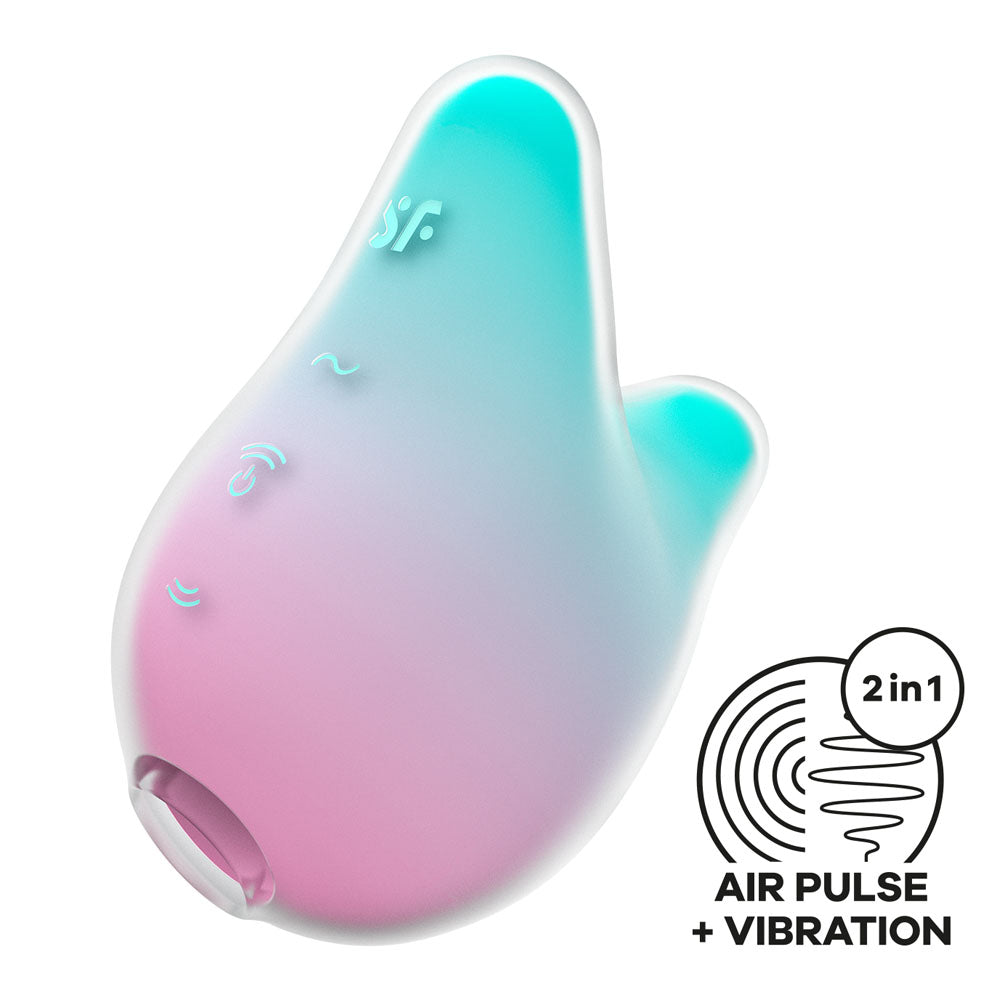 Satisfyer Mermaid Vibes - Mint/Pink - Mint/Pink Air Pulse Stimulator