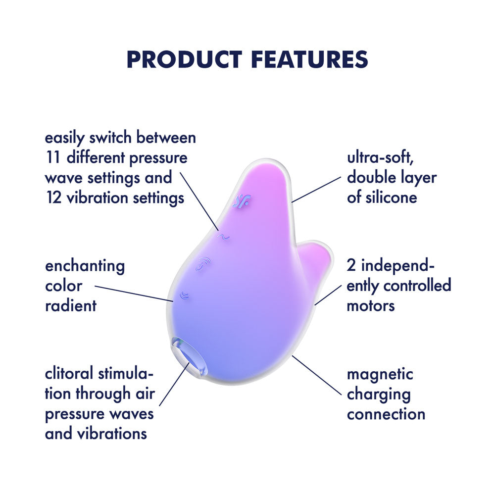 Satisfyer Mermaid Vibes - Violet/Pink - Violet/Pink Air Pulse Stimulator