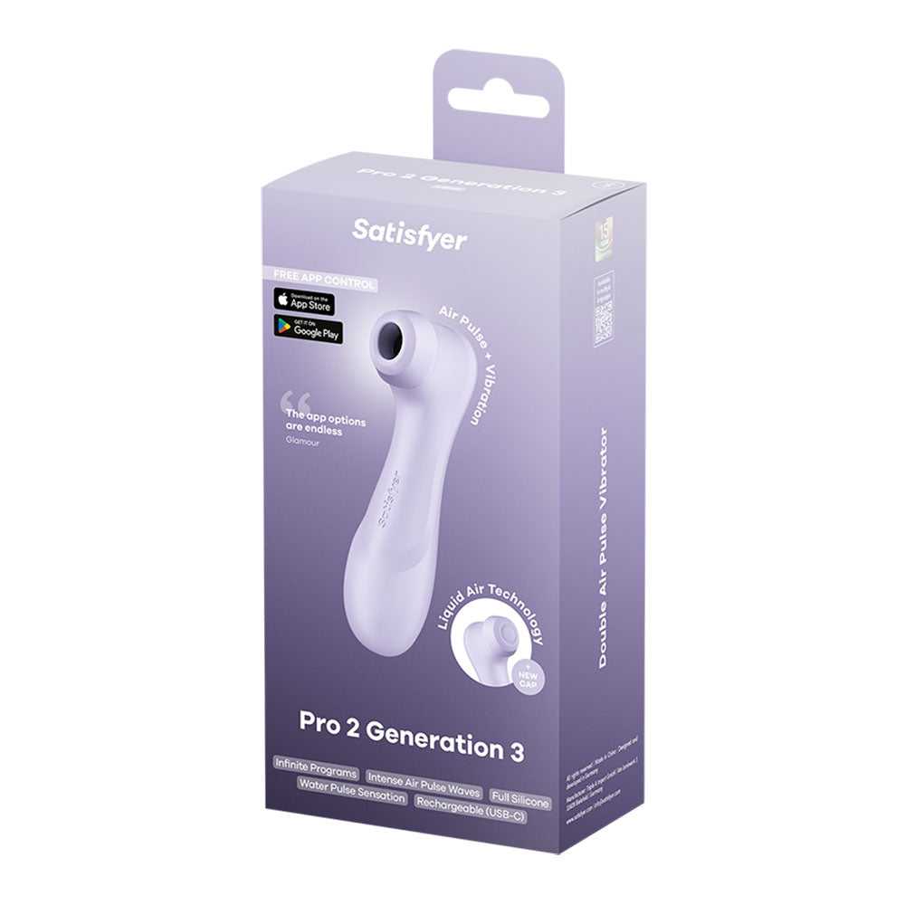 Satisfyer Pro 2 Generation 3 with App Control - Lilac Touch-Free USB-Rechargeable Clitoral Stimulator — image 8