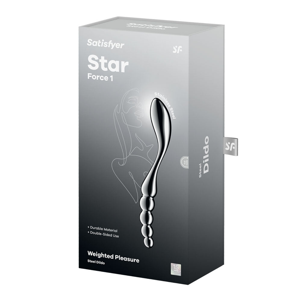 Satisfyer Star Force 1 - Chrome Steel 21 cm Dildo — view 6
