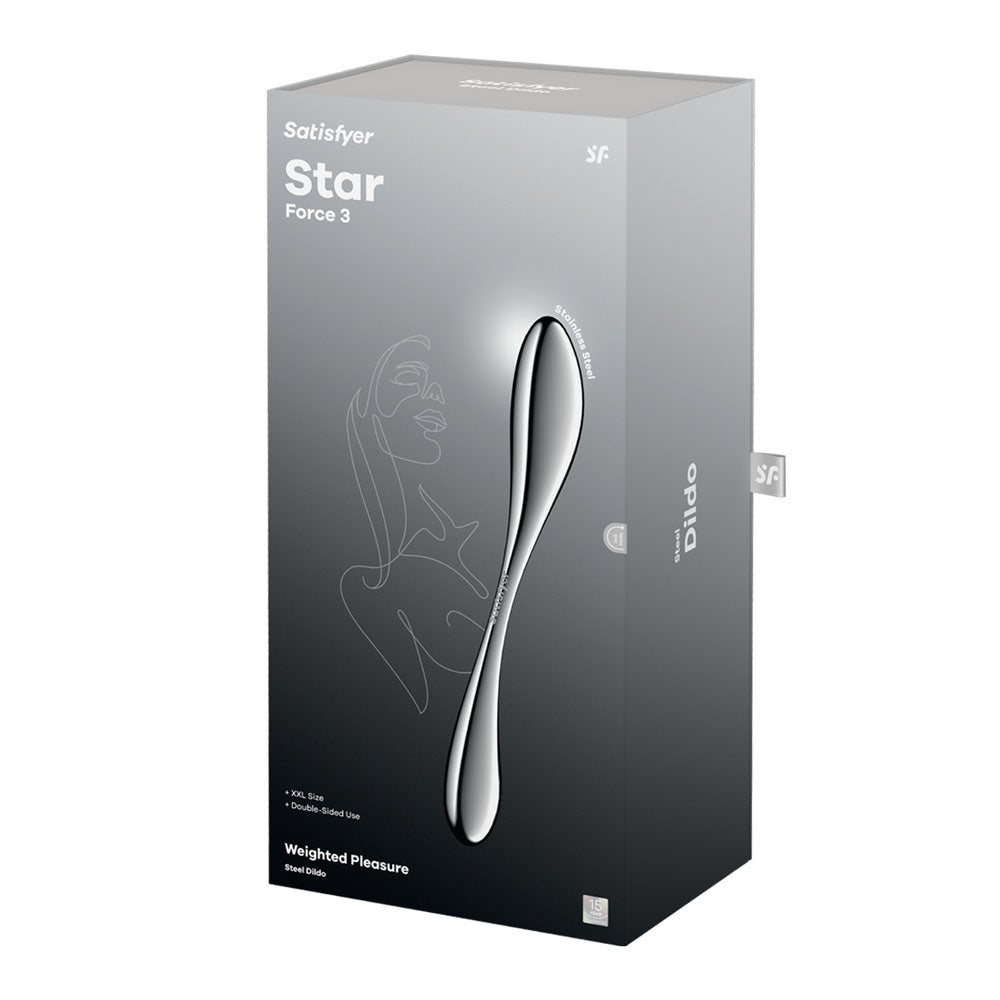 Satisfyer Star Force 3 - Chrome Steel 27 cm Dildo — view 7