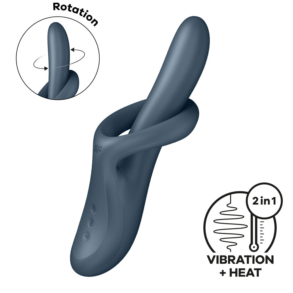 Satisfyer Heat Flex 4 - Grey - Grey Heating Vibrator