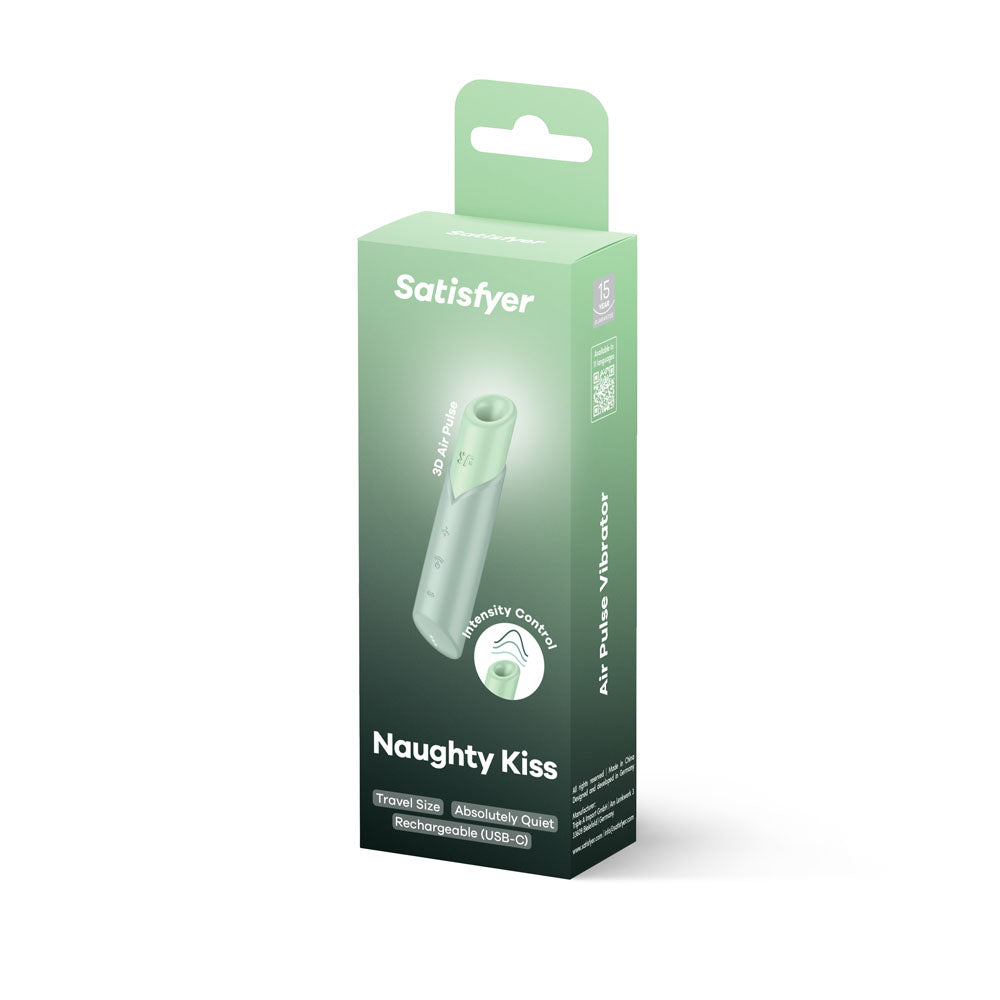 Satisfyer Naughty Kiss - Mint Green USB Rechargeable Air Pulse Stimulator — view 9