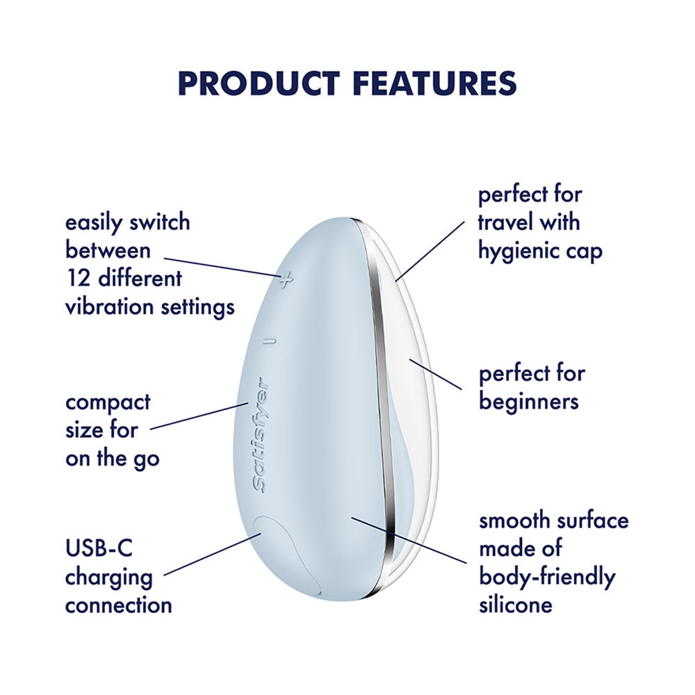 Satisfyer Drop To Go - Blue - Blue Clitoral Stimulator