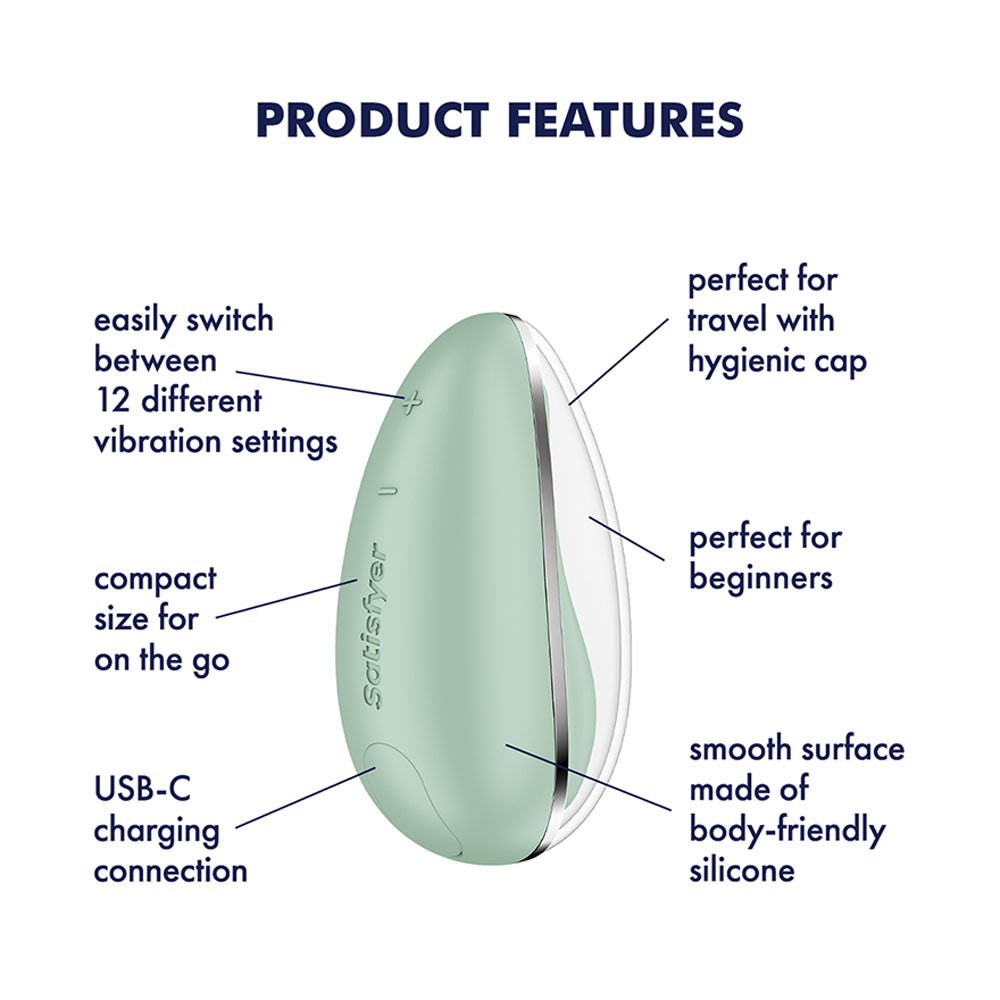 Satisfyer Drop To Go - Mint - Mint Green Clitoral Stimulator