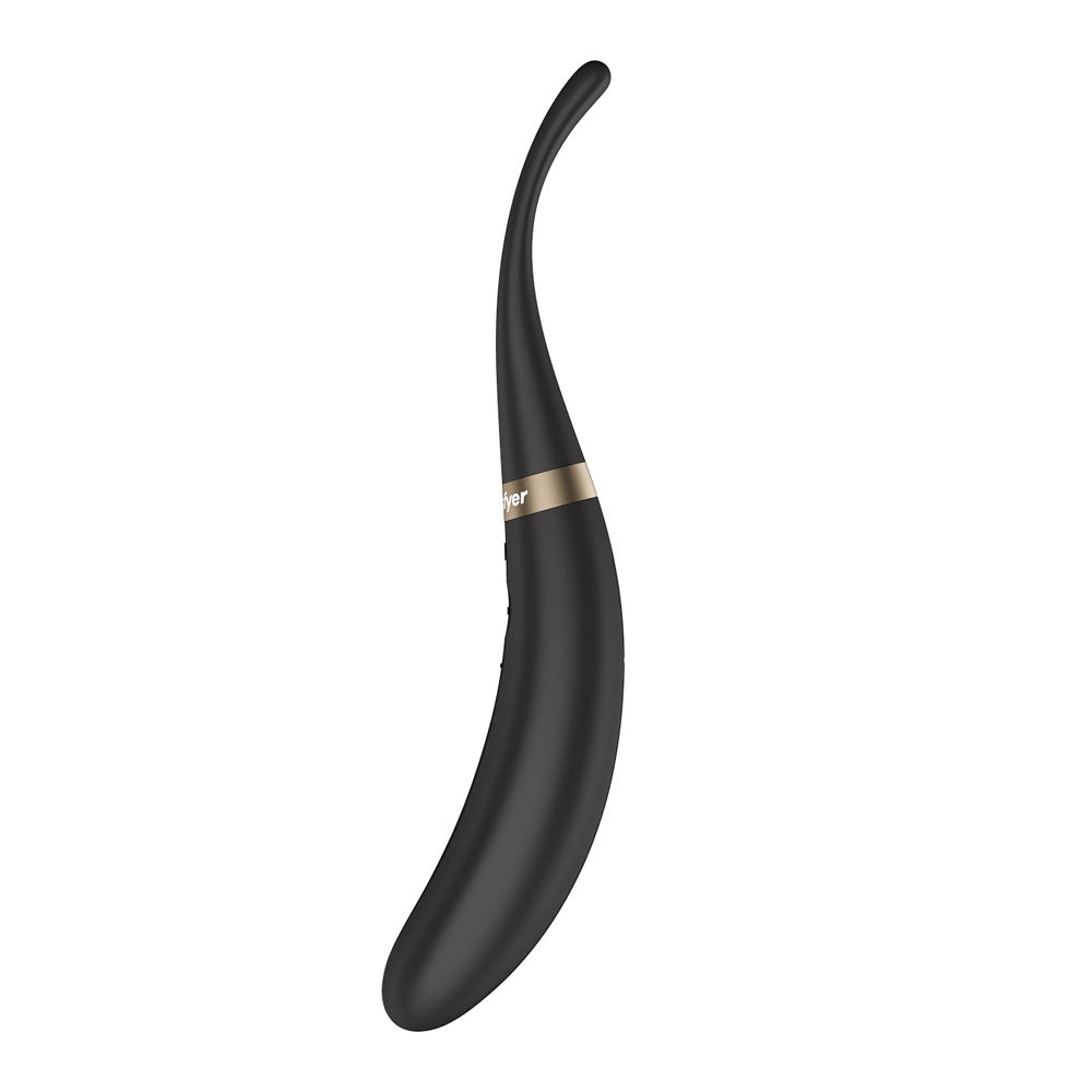 Satisfyer Tip Tease - Black - Black Vibrator with Twirling Tip