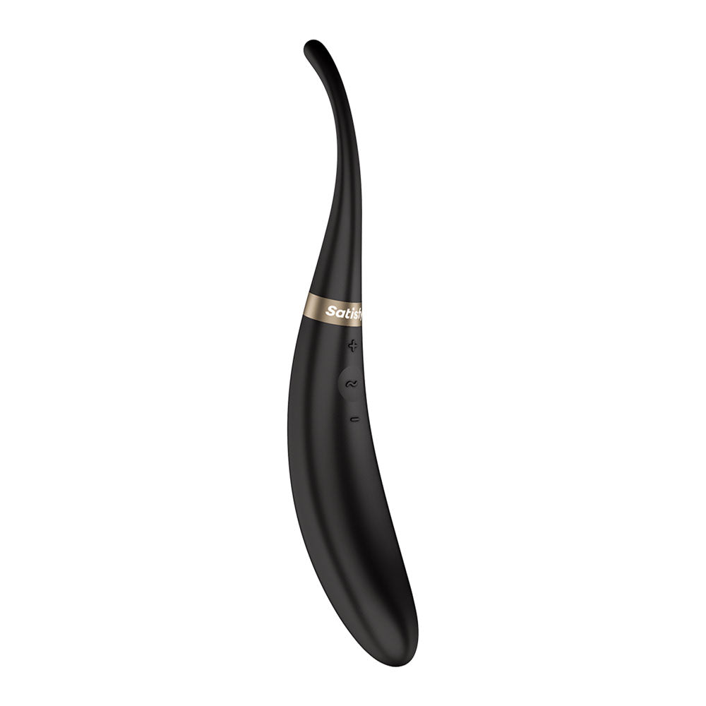 Satisfyer Tip Tease - Black - Black USB Rechargeable Vibrator with Twirling Tip — view 6