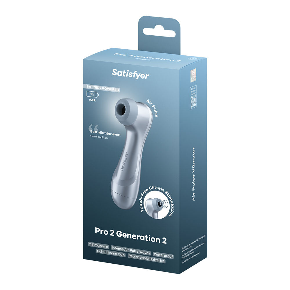 Satisfyer Pro 2 - Blue - Battery Series - Blue Touch-Free Clitoral Stimulator — image 7