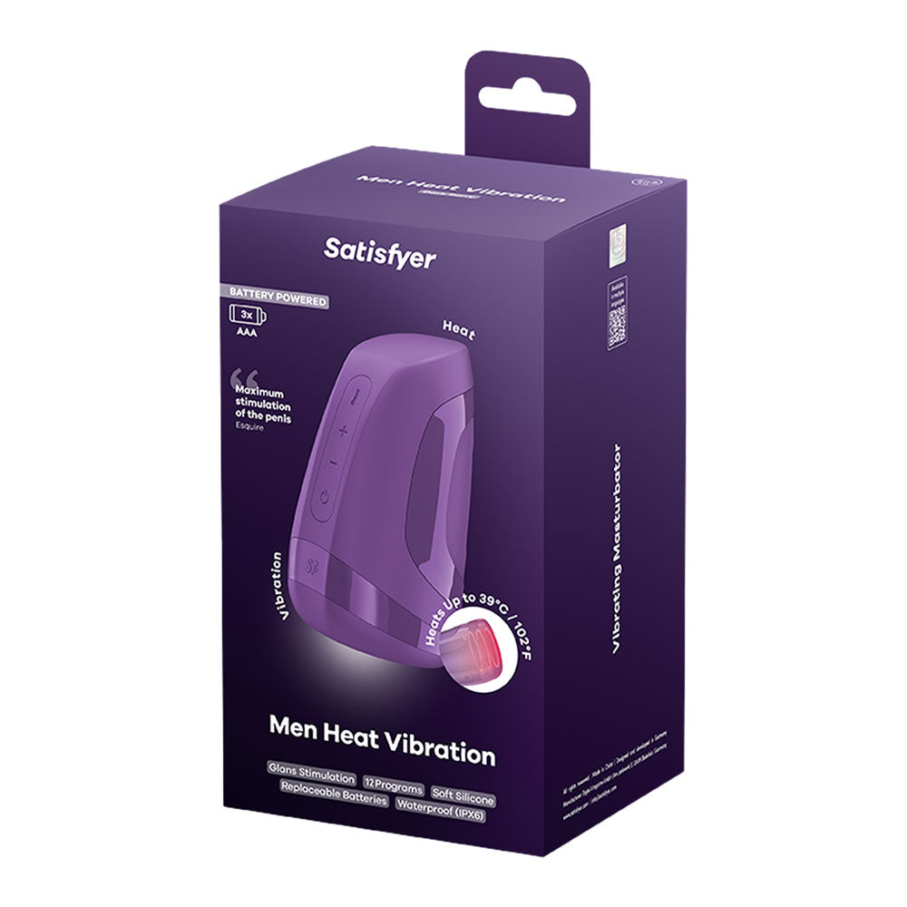 Satisfyer Men Heat Vibration - Battery Series - Purple Heating and Vibrating Masturbator — image 8