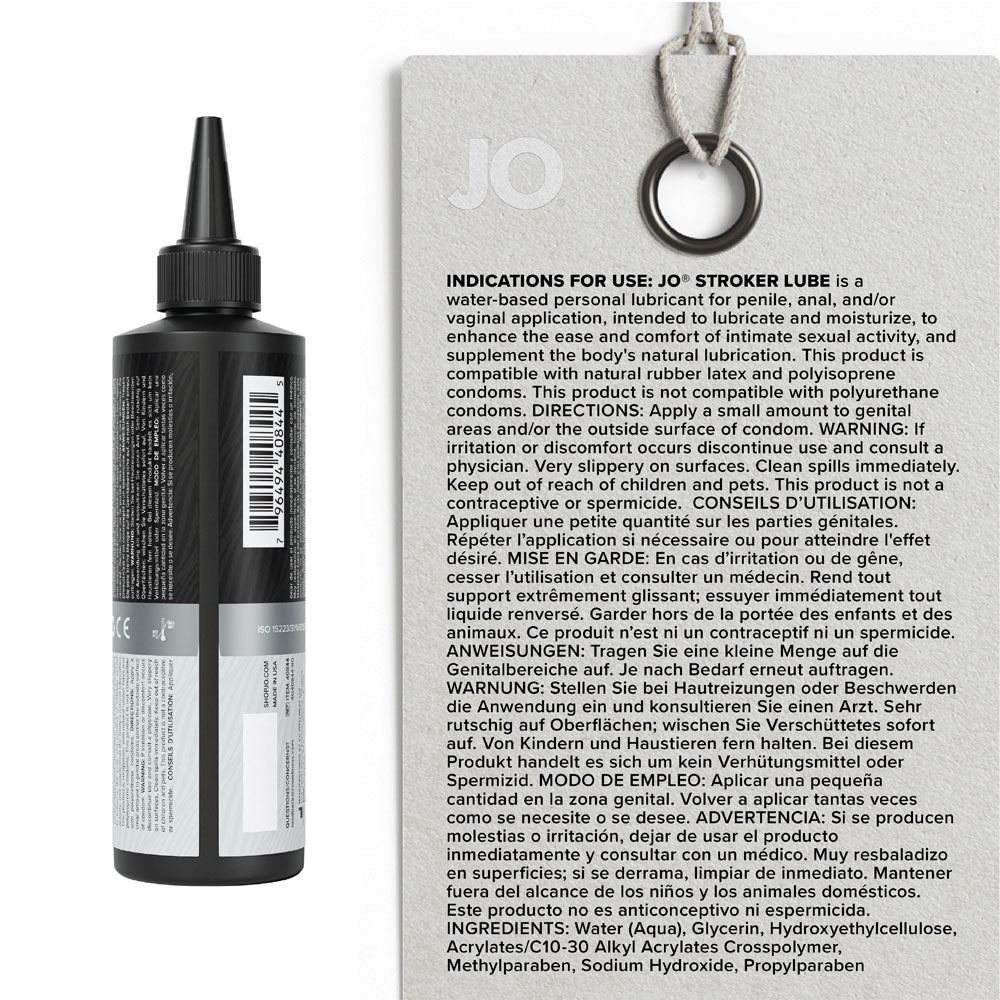 JO Stroker Lube - 240ml - Water Based Stroker Lubricant - 240 ml Bottle — image 9