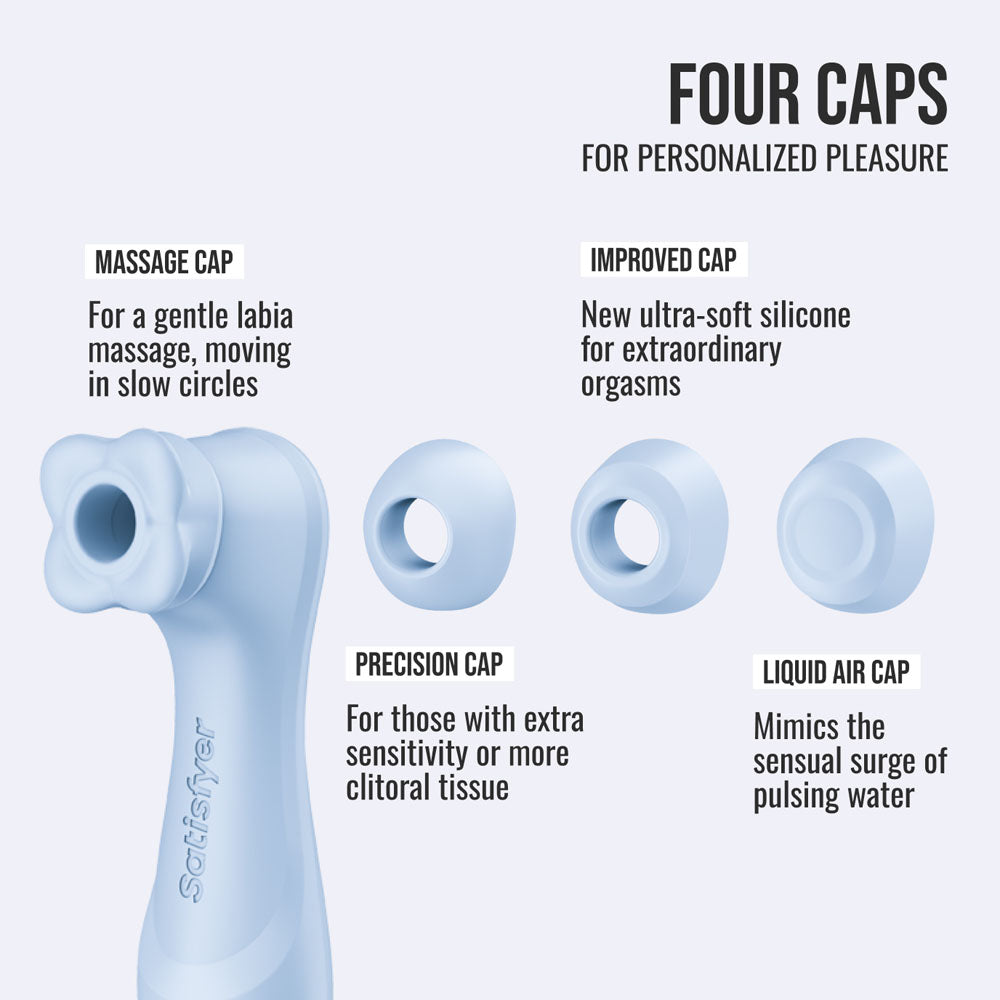 Satisfyer Pro 2 Generation 4 Serene Blue Touch-Free Usb-C Rechargeable Clitoral Stimulator with App Control, view 3
