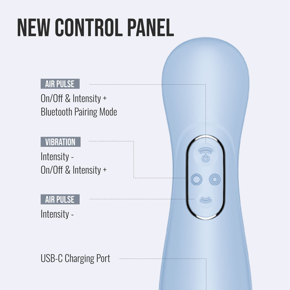 Satisfyer Pro 2 Generation 4 Serene Blue Touch-Free Usb-C Rechargeable Clitoral Stimulator with App Control, view 4