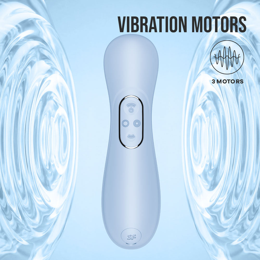Satisfyer Pro 2 Generation 4 Serene Blue Touch-Free Usb-C Rechargeable Clitoral Stimulator with App Control, view 7