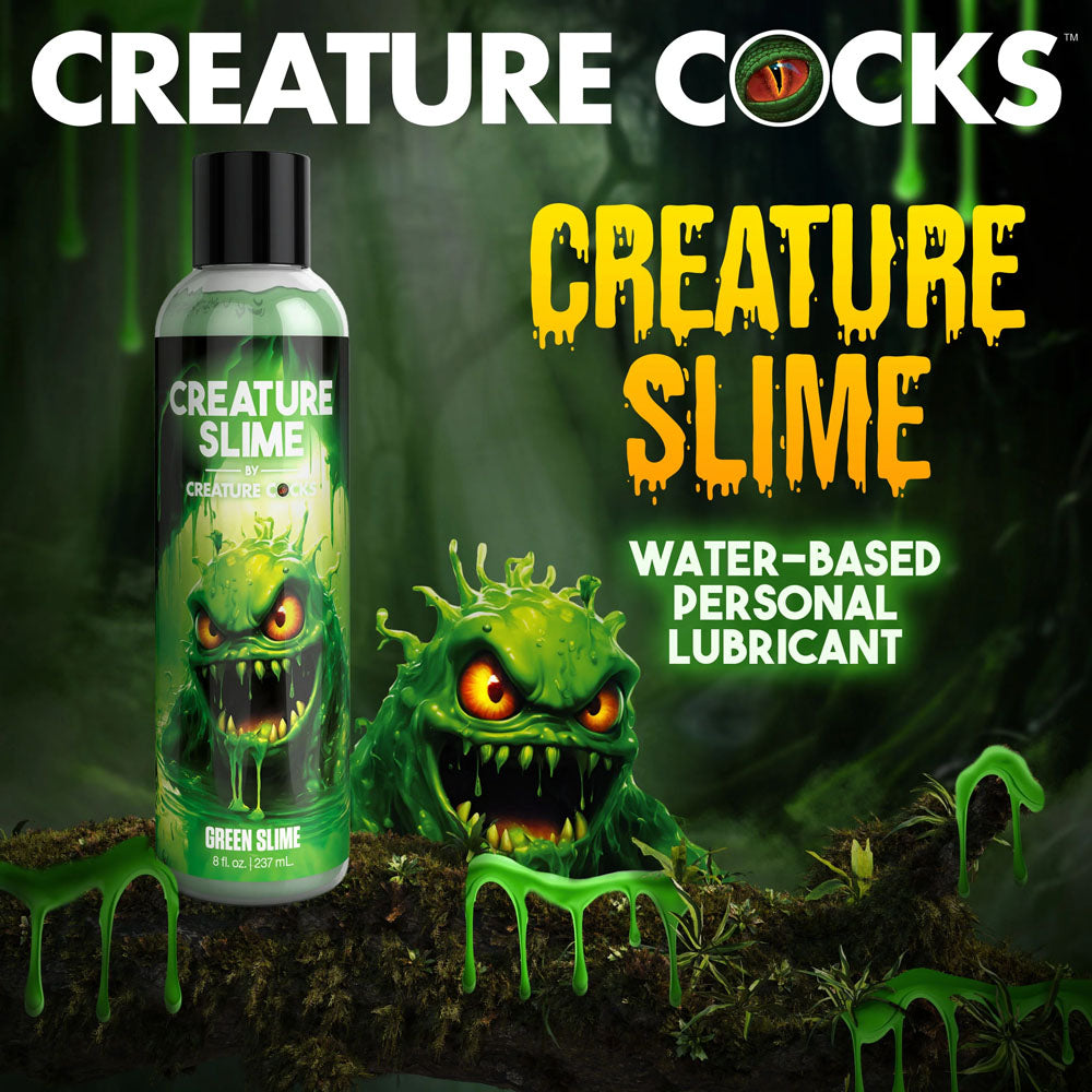 Creature Slime by Creature Cocks - Green Slime - Green Water Based Lubricant - 237 ml Bottle — image 4