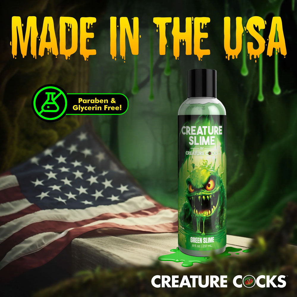 Creature Slime by Creature Cocks - Green Slime - Green Water Based Lubricant - 237 ml Bottle — image 7