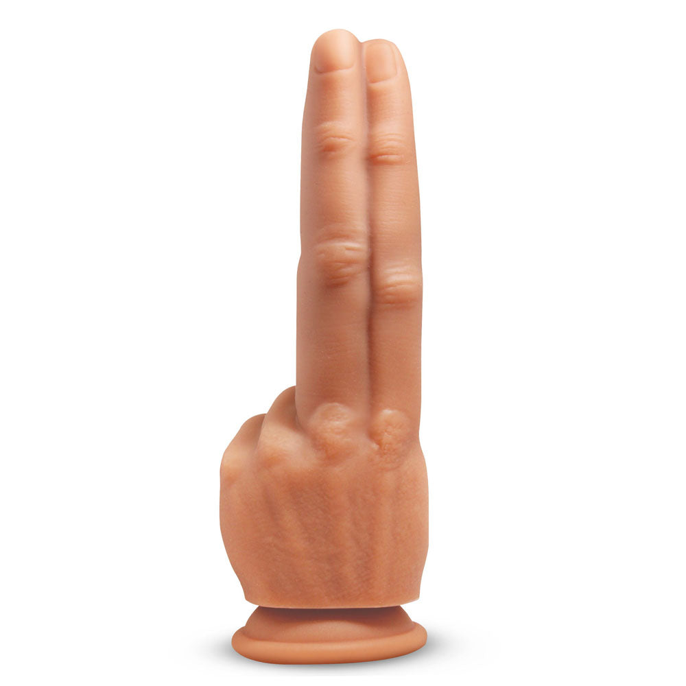 Master Series The Pleaser - Flesh 23.6 cm Double Finger Dildo — view 7