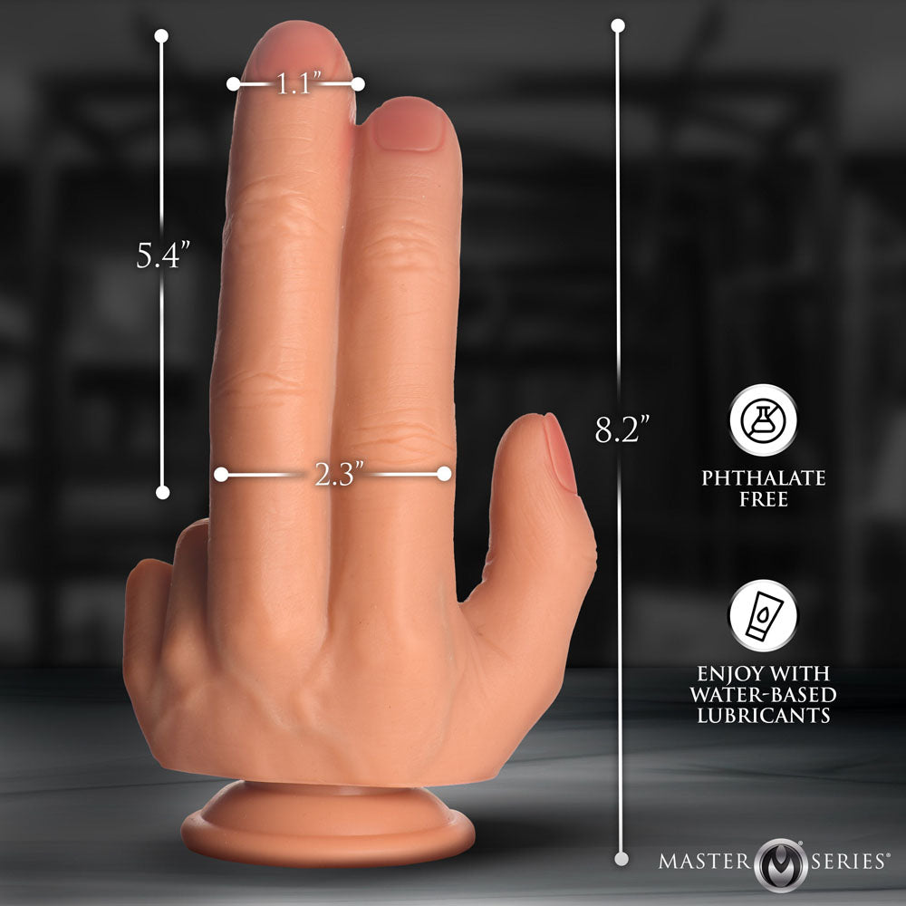 Master Series The Shocker - Flesh 20.8 cm Finger Dildo — view 6