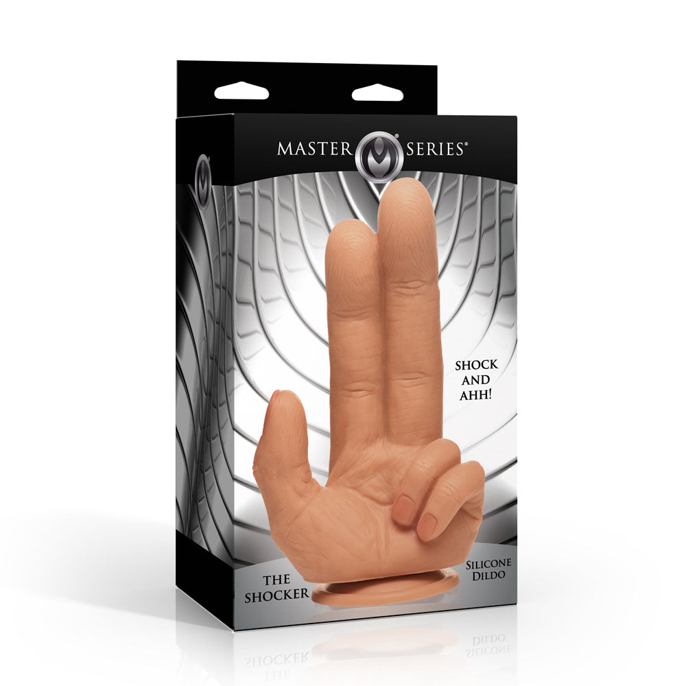 Master Series The Shocker - Flesh 20.8 cm Finger Dildo — view 8
