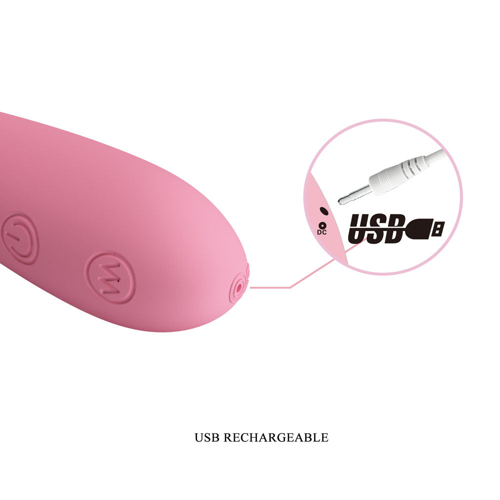 Party Up JOHN Flexible Vibe - Pink - Pink 16 cm USB Rechargeable Vibrator — view 7