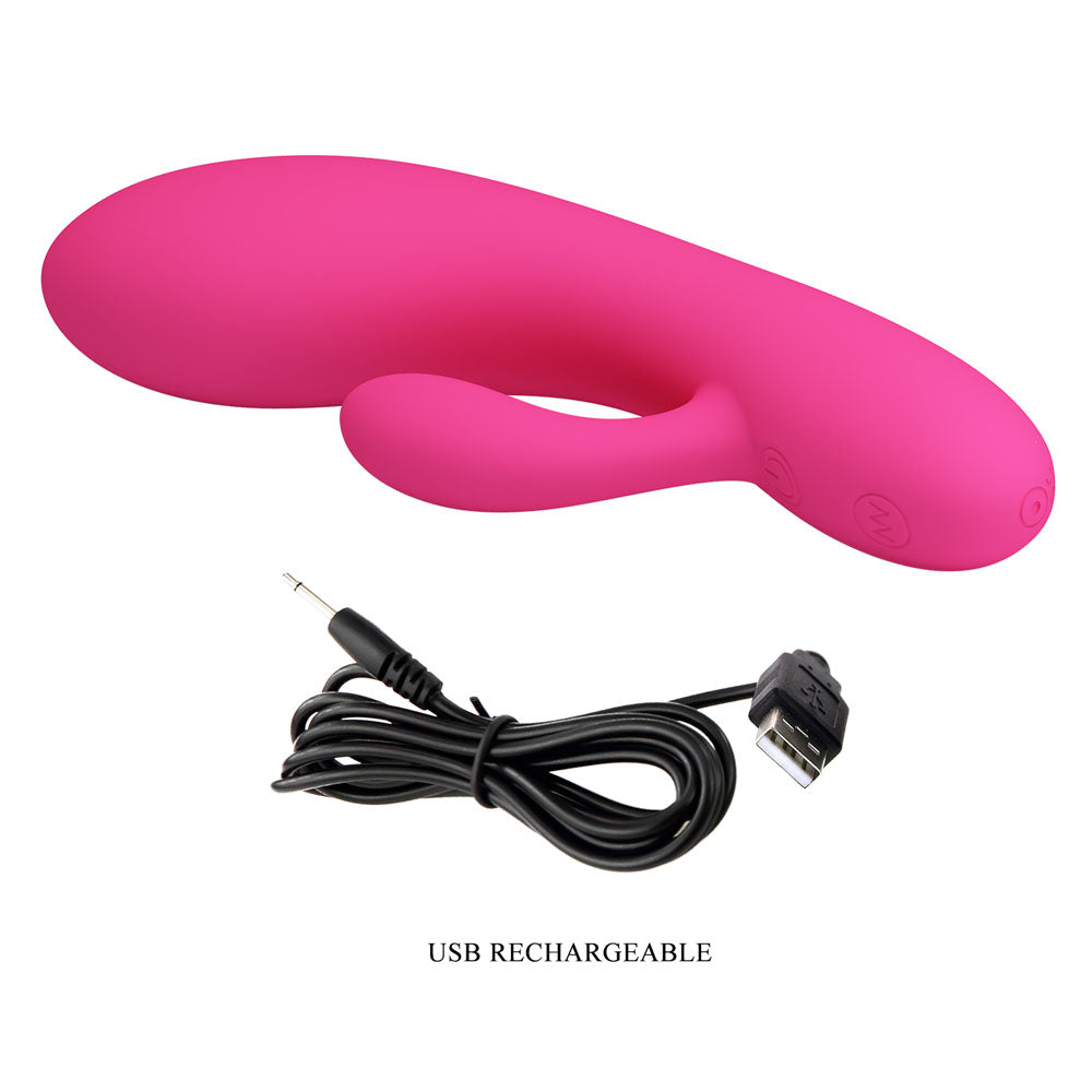 Party Up CLARE Flexible Vibe - Pink - Pink 16.9 cm USB Rechargeable Rabbit Vibrator — view 7