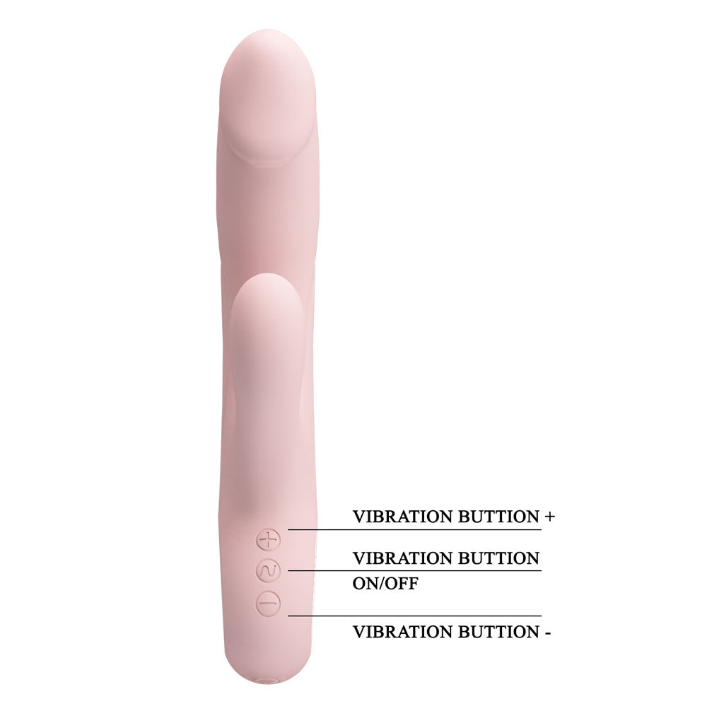 Party Up DAVE Rabbit Vibe - Pink - Pink 19 cm USB Rechargeable Rabbit Vibrator — view 6