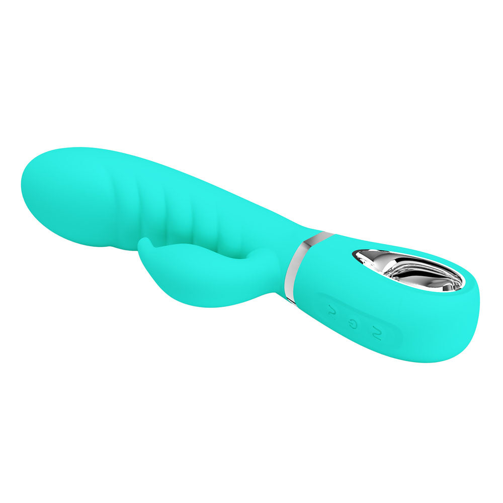 Party Up EDWARD Rabbit Vibe - Teal - Teal 20 cm Rabbit Vibrator
