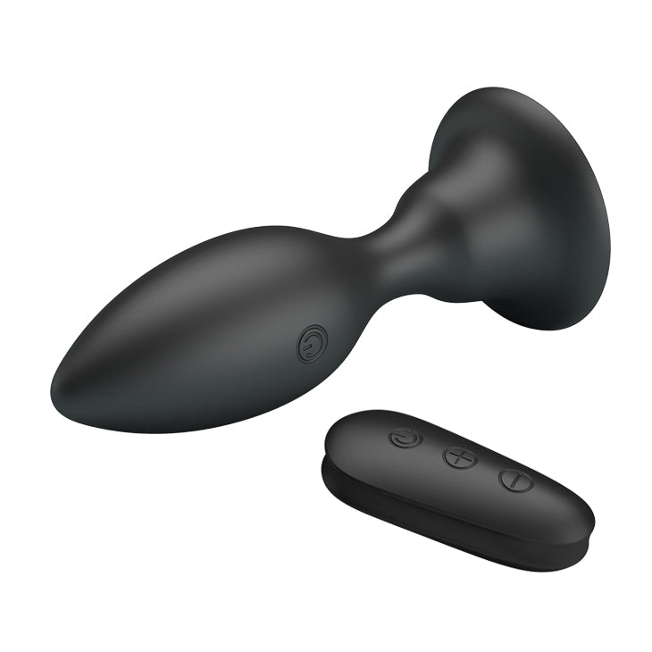 MR PLAY Vibrating Anal Plug - Black 10.8 cm USB Rechargeable Vibrating Butt Plug with Remote