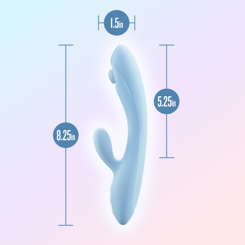 Play With Me - Moondust Magic - Blue 20.3 cm USB Rechargeable Rabbit Vibrator — view 8