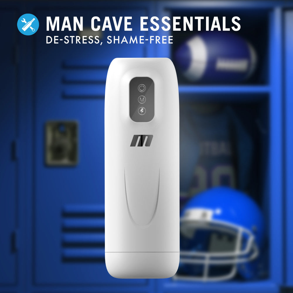 M For Men Robo-Bator - White Vibrating Auto Stroker