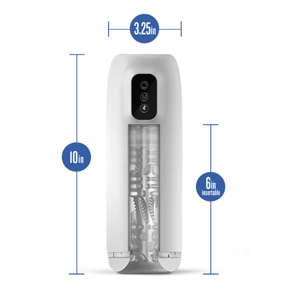 M For Men Robo-Bator - White USB Rechargeable Vibrating Auto Stroker — view 9