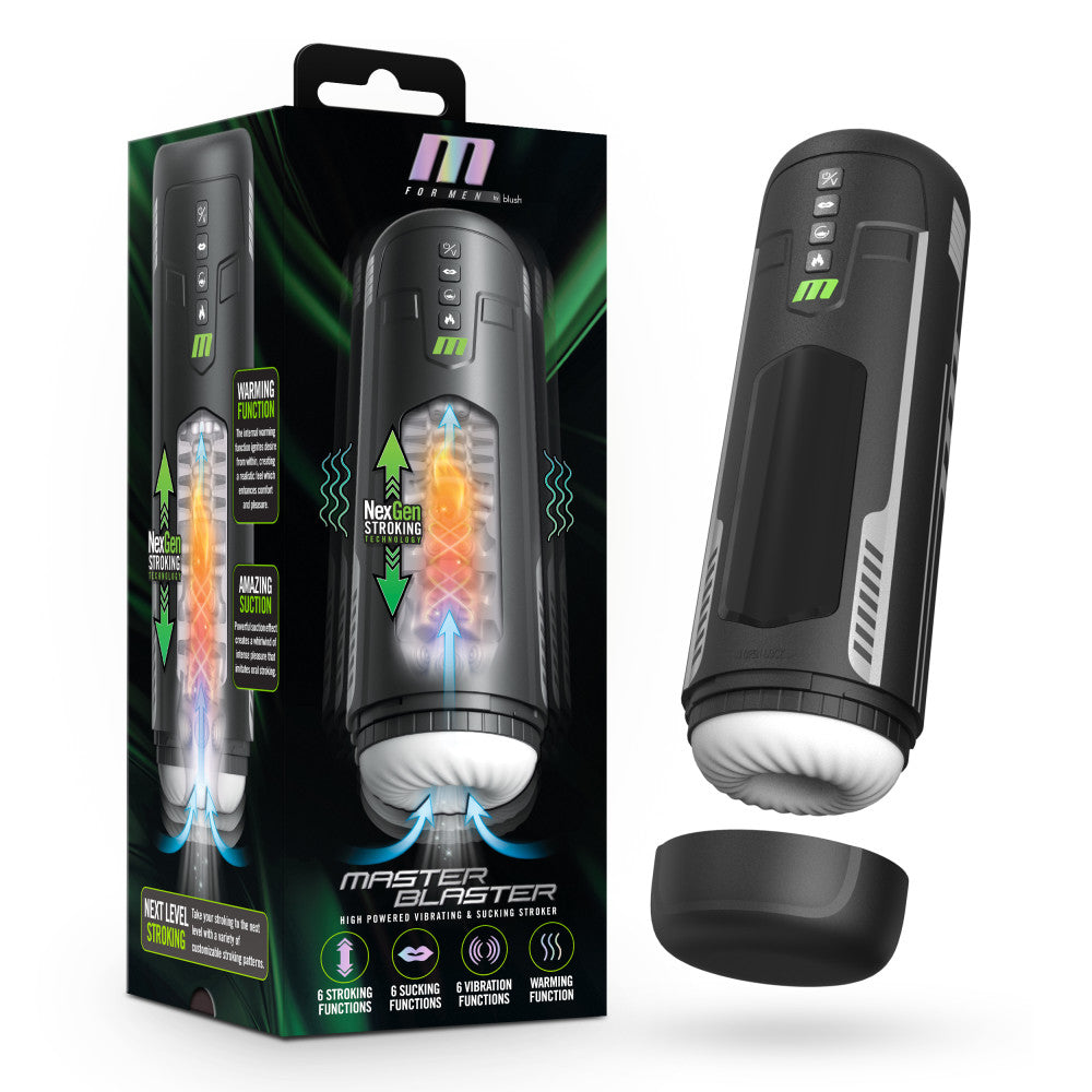 M For Men - Master Blaster - Vibrating & Sucking Auto Stroker buy online Australia
