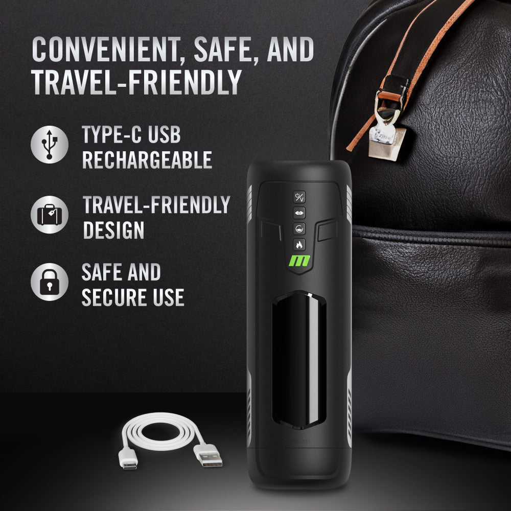 M For Men - Master Blaster - USB Rechargeable Vibrating & Sucking Auto Stroker — view 6